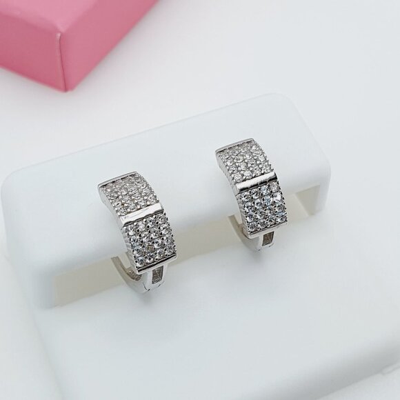 "925 Sterling Silver Cubic Zirconia Earrings, U19254658 - Picture 10 of 11